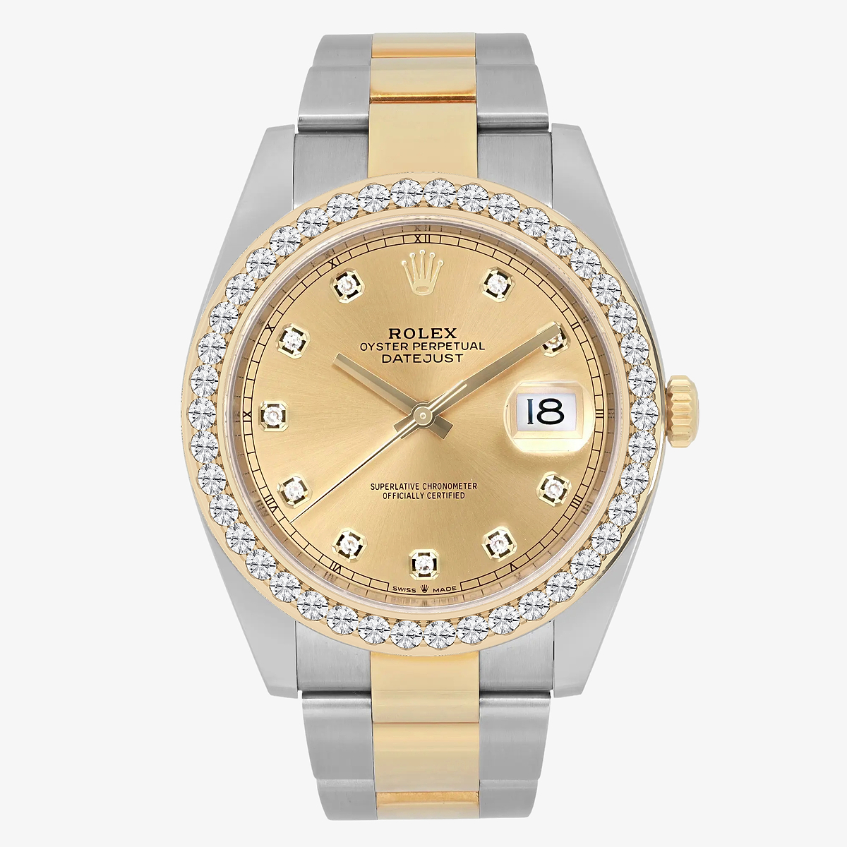 3 ctw Round Lab Grown Diamond  Rolex Watch