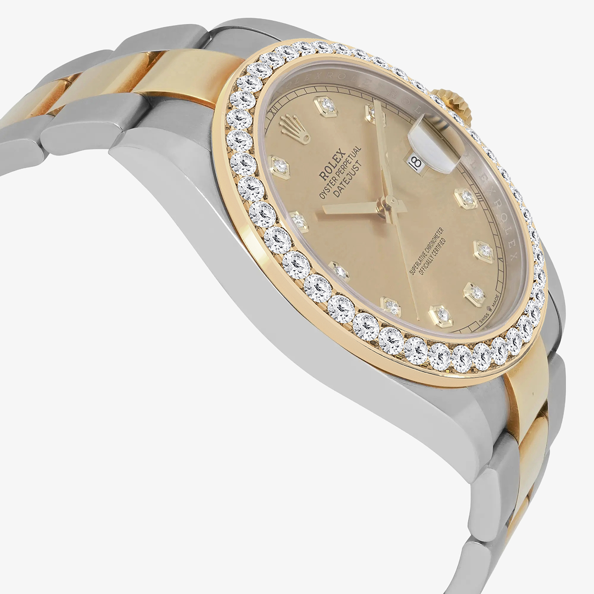 Additional Image 3 for  3 ctw Round Lab Grown Diamond  Rolex Watch