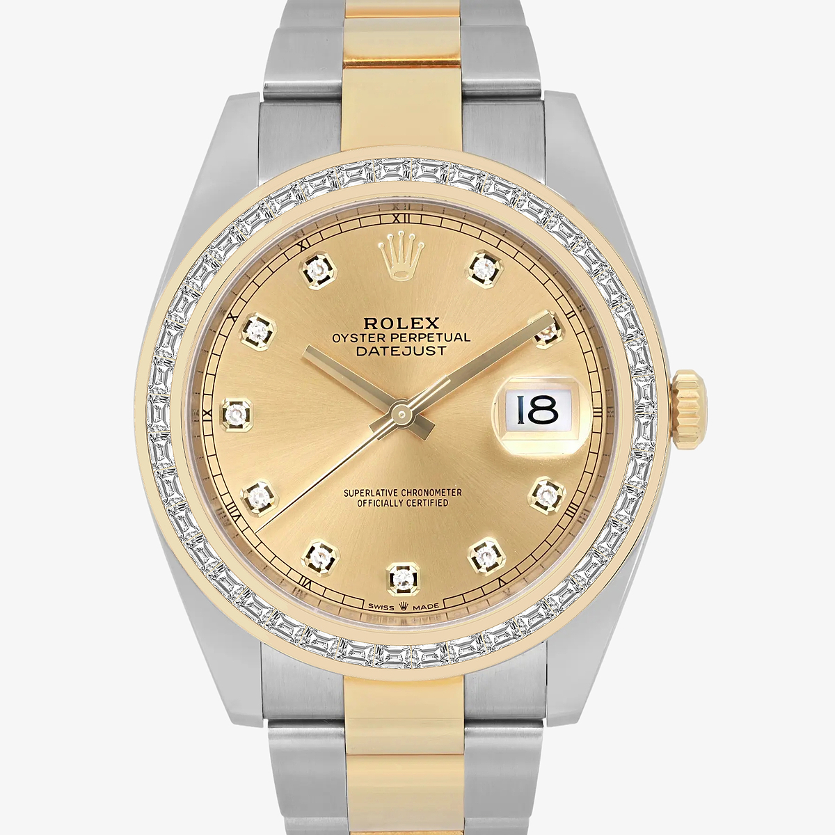 Additional Image 1 for  2 7/8 ctw Trapezoid Lab Grown Diamond  Rolex Watch