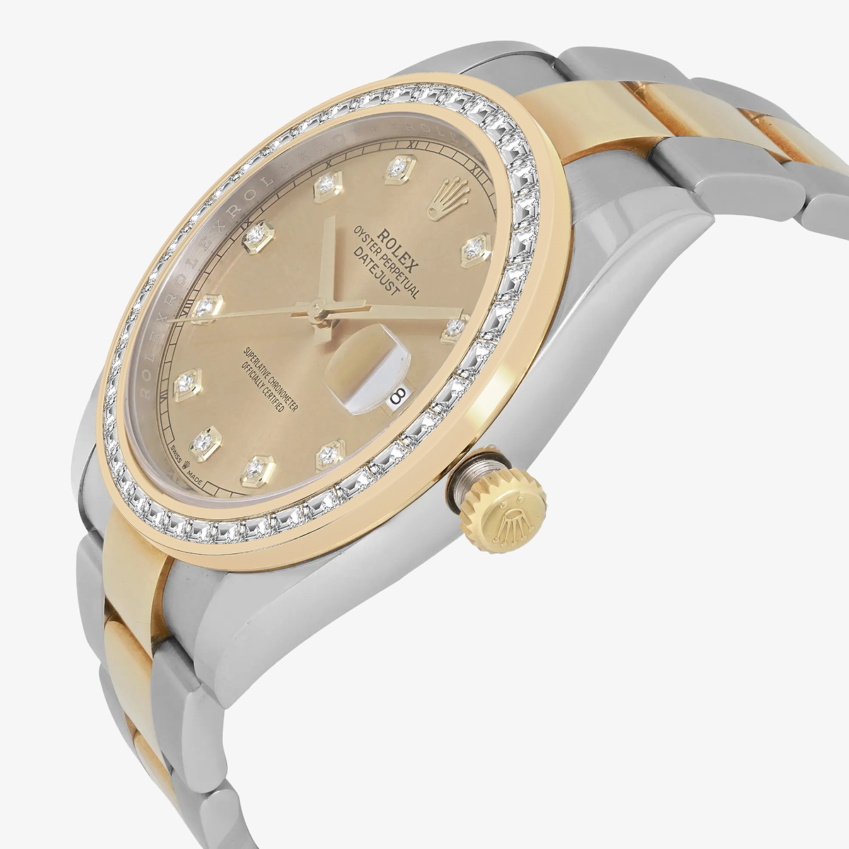 Additional Image 2 for  2 7/8 ctw Trapezoid Lab Grown Diamond  Rolex Watch