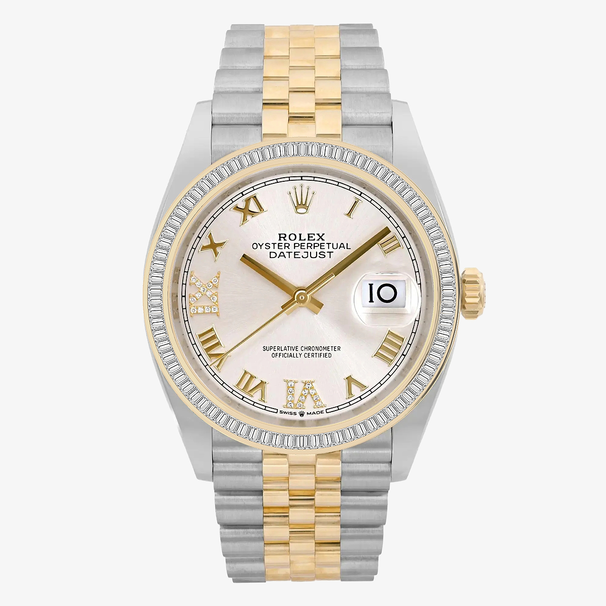 3 ctw Baguette Lab Grown Diamond  Rolex Watch
