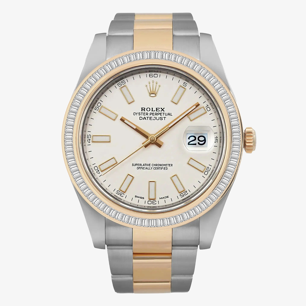 2 1/3 ctw Baguette Lab Grown Diamond  Rolex Watch