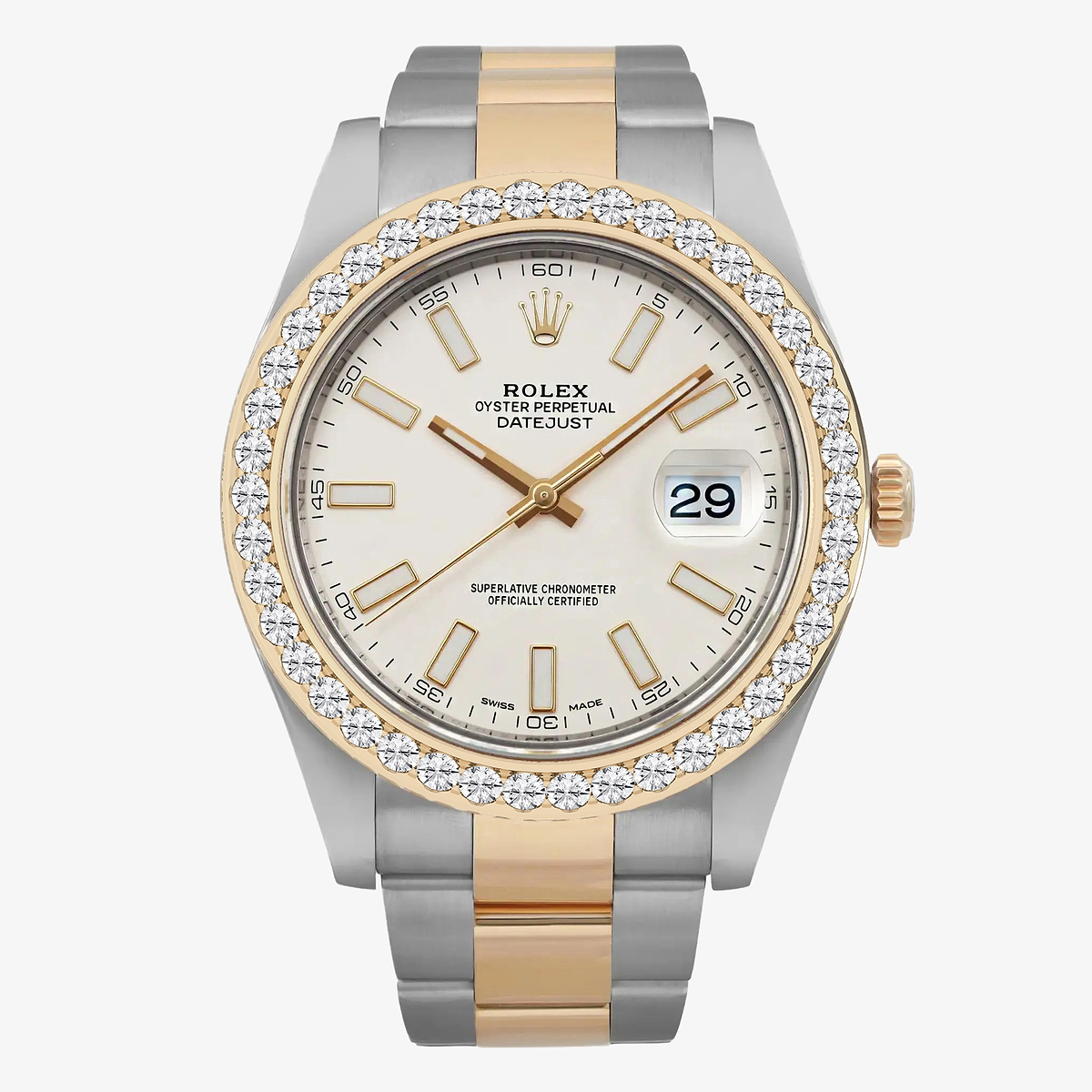3 ctw Round Lab Grown Diamond  Rolex Watch