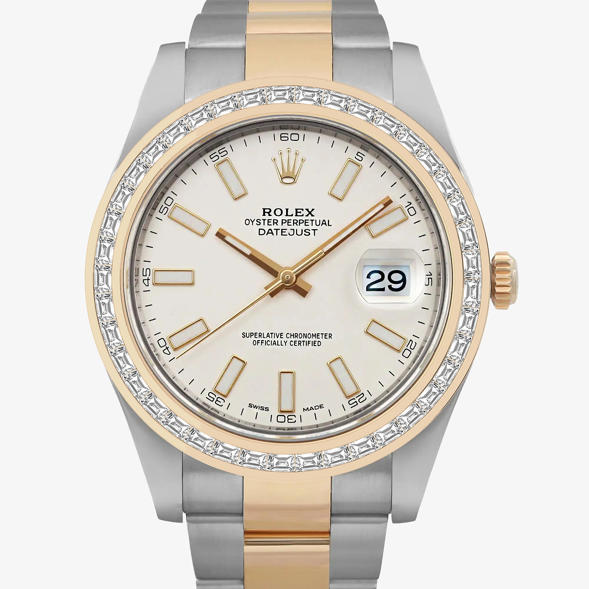 Additional Image 1 for  2 7/8 ctw Trapezoid Lab Grown Diamond  Rolex Watch
