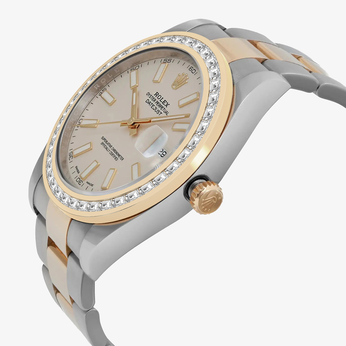 Additional Image 2 for  2 7/8 ctw Trapezoid Lab Grown Diamond  Rolex Watch