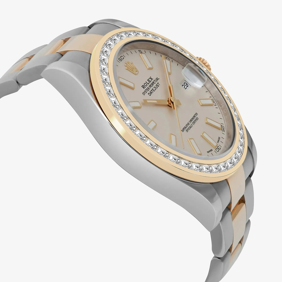 Additional Image 3 for  2 7/8 ctw Trapezoid Lab Grown Diamond  Rolex Watch
