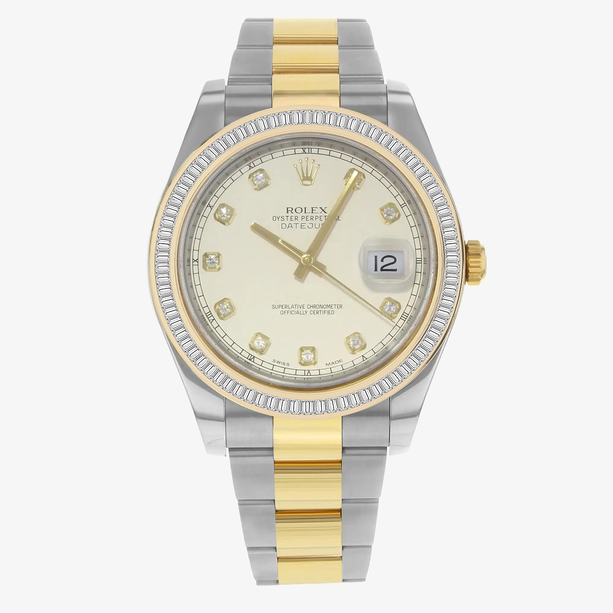 2 1/3 ctw Baguette Lab Grown Diamond  Rolex Watch