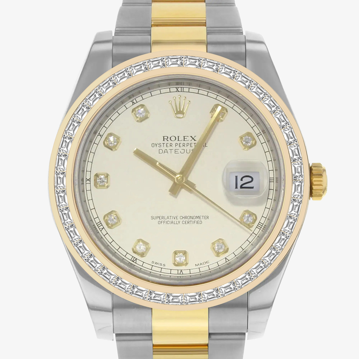 Additional Image 1 for  2 7/8 ctw Trapezoid Lab Grown Diamond  Rolex Watch