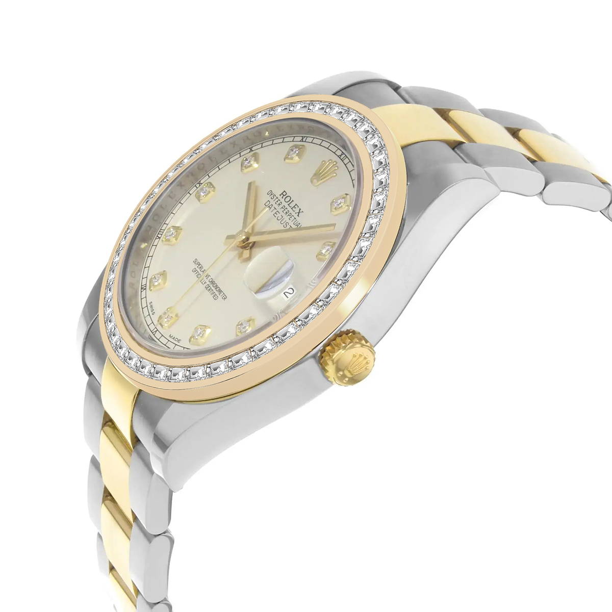 Additional Image 2 for  2 7/8 ctw Trapezoid Lab Grown Diamond  Rolex Watch