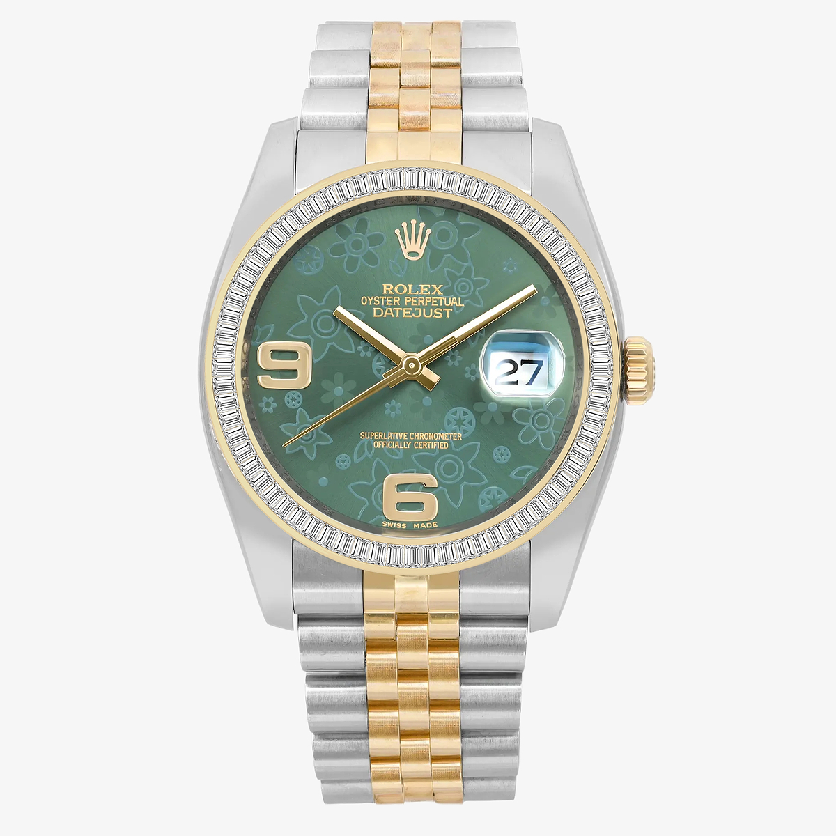 3 ctw Baguette Lab Grown Diamond  Rolex Watch