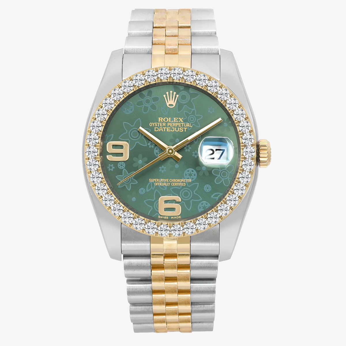 3 ctw Round Lab Grown Diamond  Rolex Watch