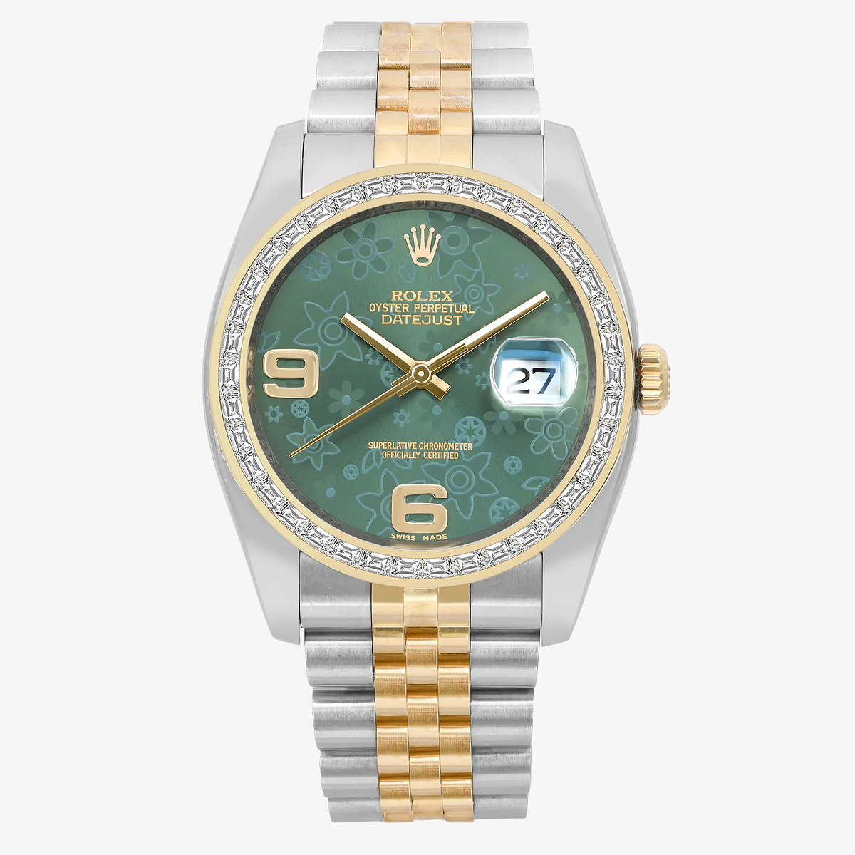 2 2/3 ctw Trapezoid Lab Grown Diamond  Rolex Watch