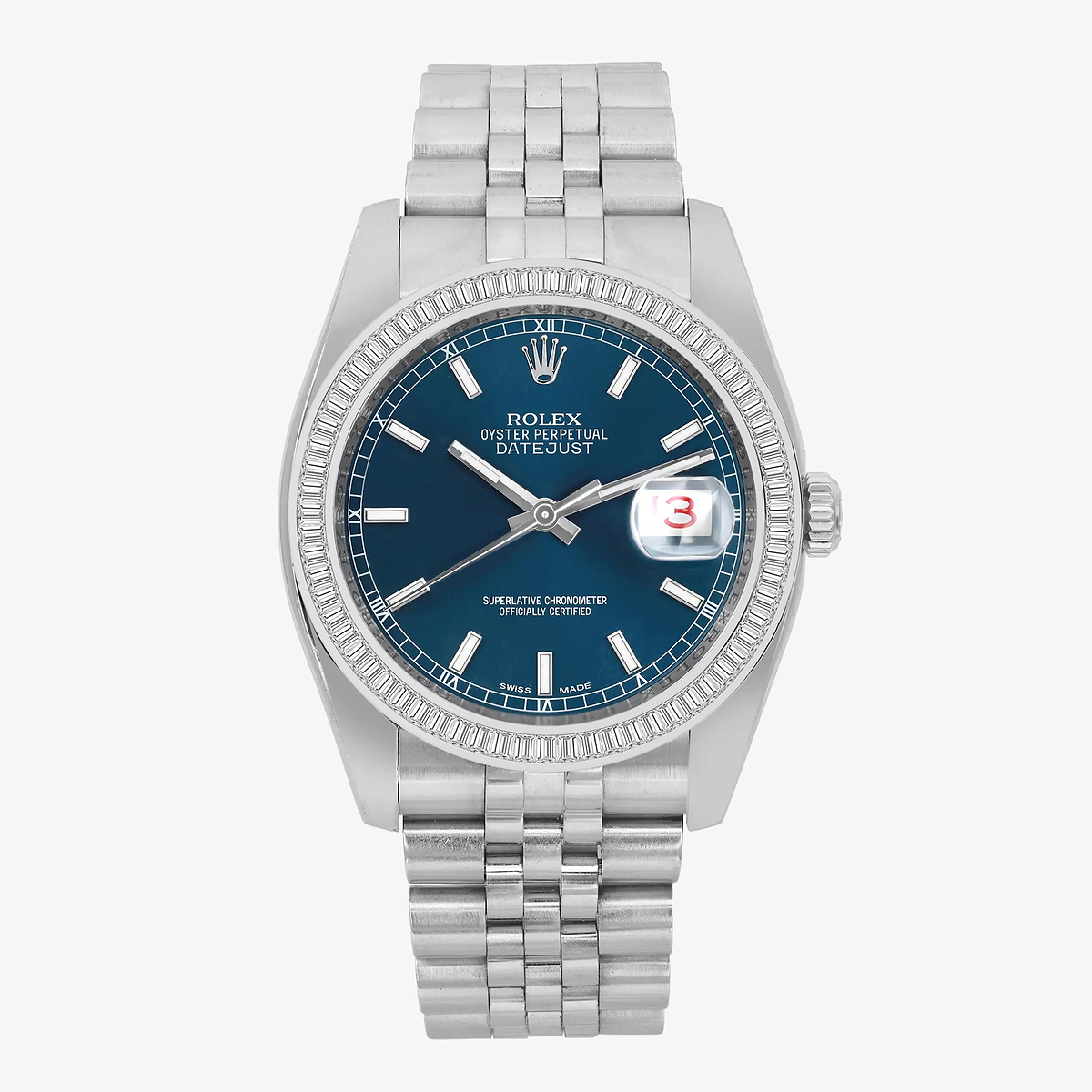 3 ctw Baguette Lab Grown Diamond  Rolex Watch