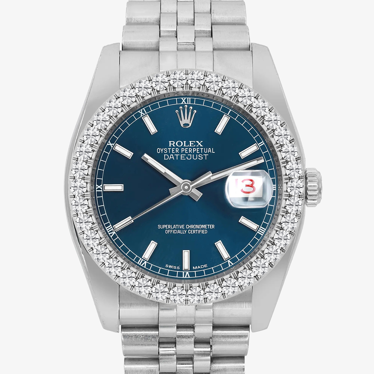 Additional Image 1 for  3 ctw Round Lab Grown Diamond  Rolex Watch