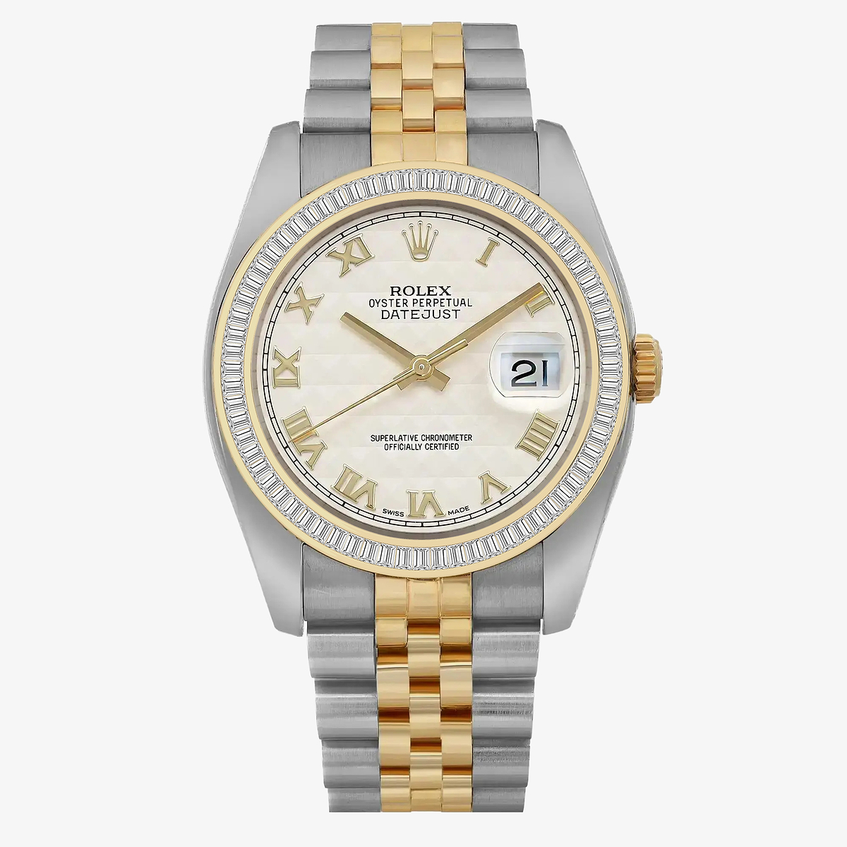 3 ctw Baguette Lab Grown Diamond  Rolex Watch