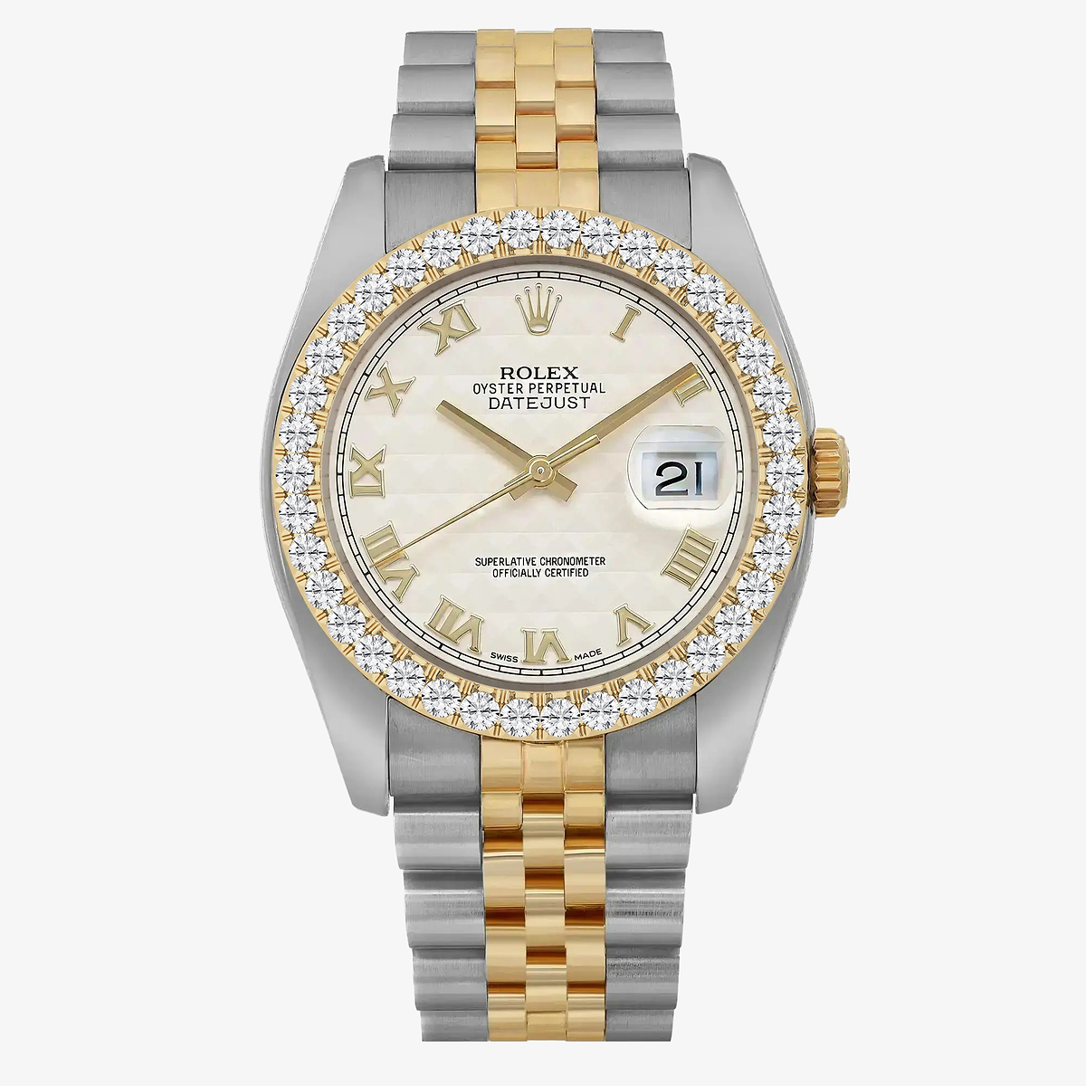 3 ctw Round Lab Grown Diamond  Rolex Watch