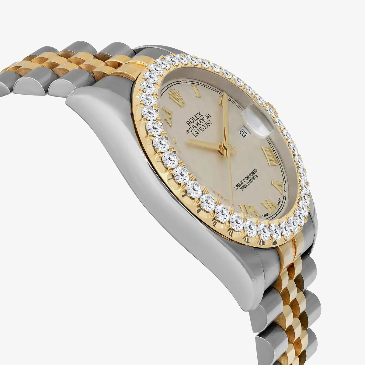 Additional Image 3 for  3 ctw Round Lab Grown Diamond  Rolex Watch