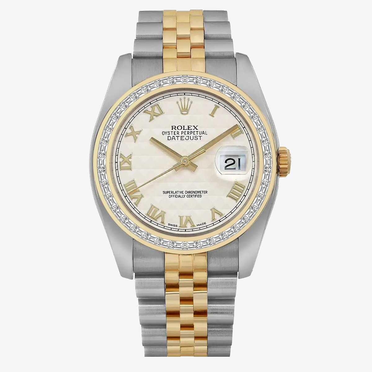 2 2/3 ctw Trapezoid Lab Grown Diamond  Rolex Watch
