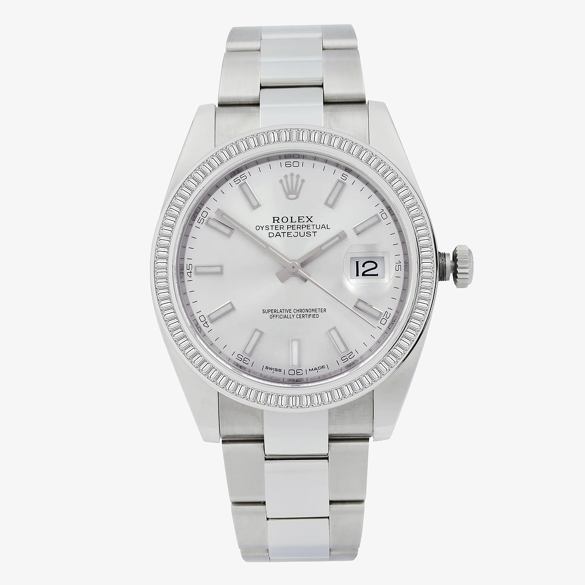 2 1/3 ctw Baguette Lab Grown Diamond  Rolex Watch