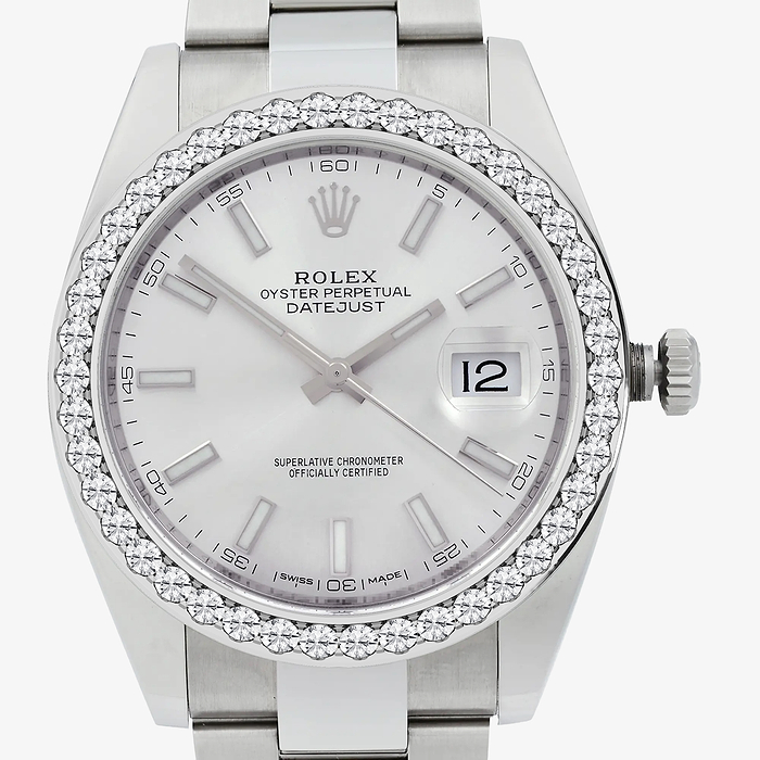 Rolex Datejust 41mm - 3 ctw Round Lab Grown Diamond  Rolex Watch