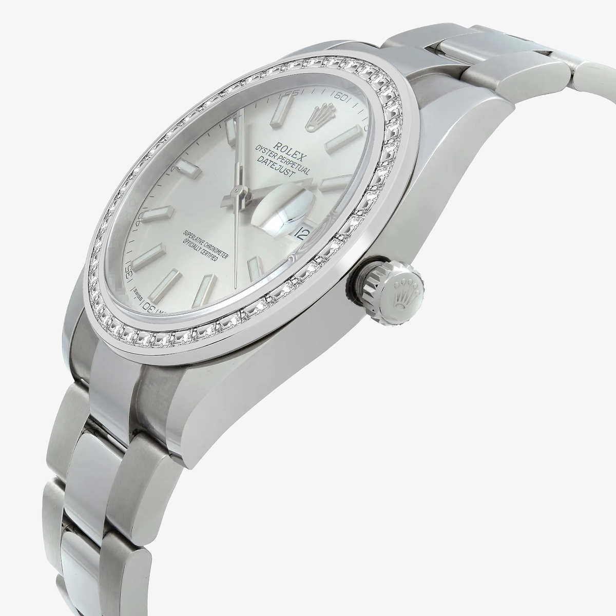 Additional Image 2 for  2 7/8 ctw Trapezoid Lab Grown Diamond  Rolex Watch
