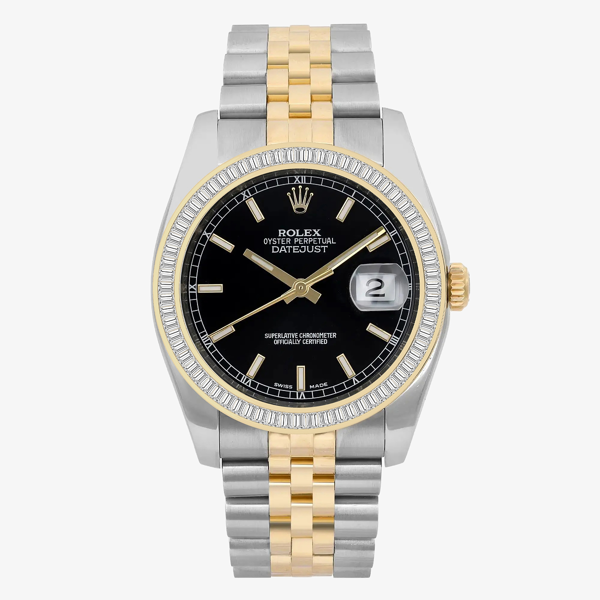 3 ctw Baguette Lab Grown Diamond  Rolex Watch
