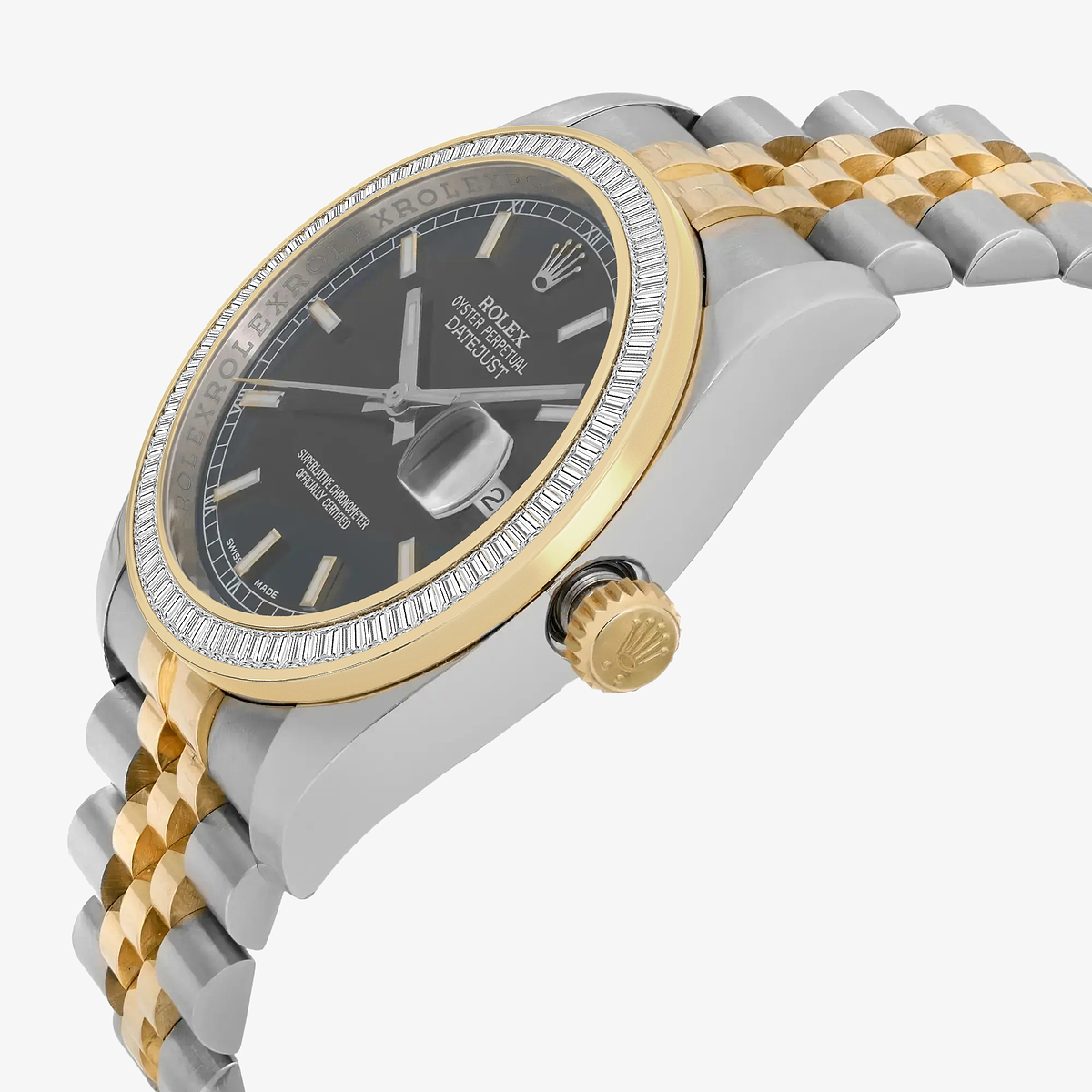 Additional Image 2 for  3 ctw Baguette Lab Grown Diamond  Rolex Watch