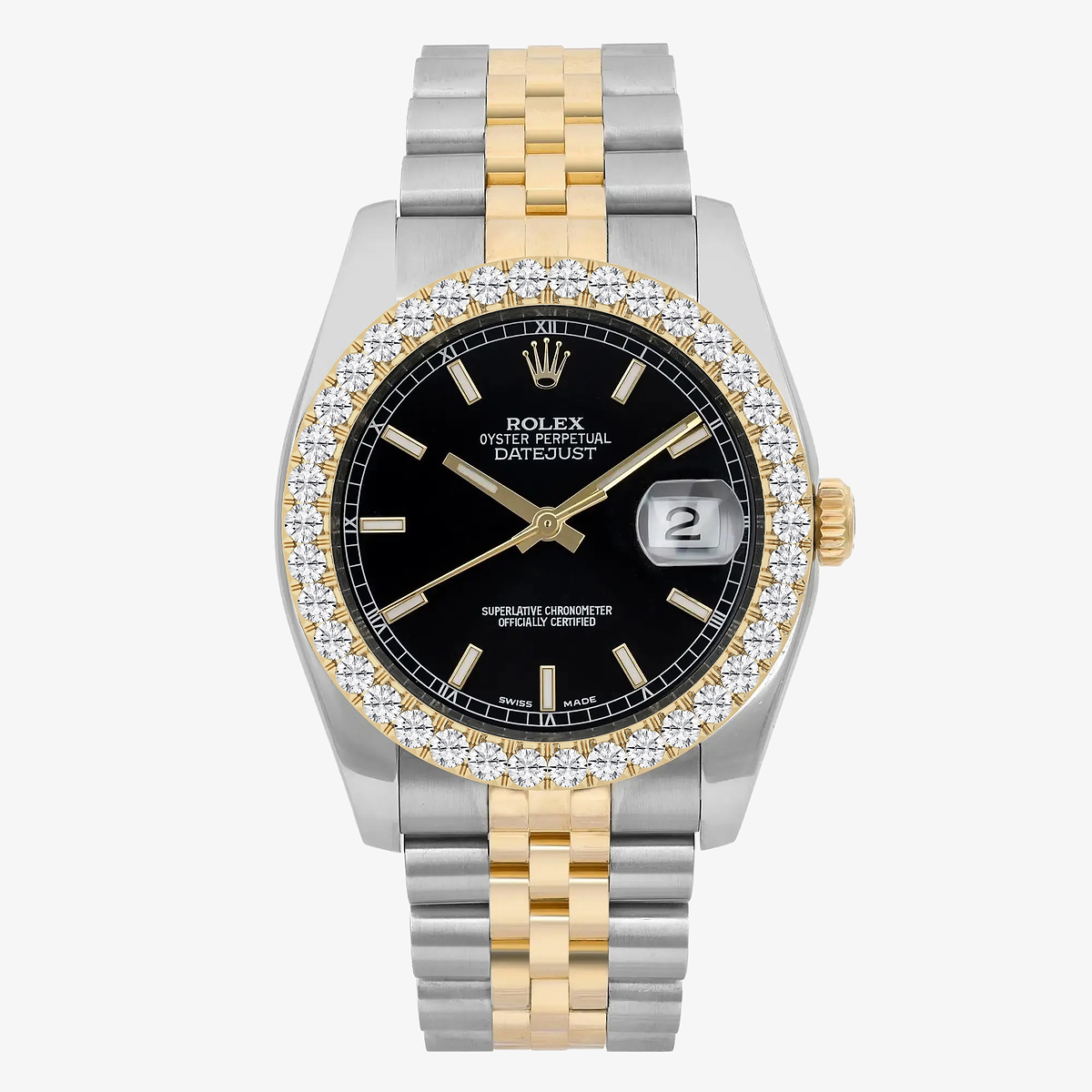 3 ctw Round Lab Grown Diamond  Rolex Watch