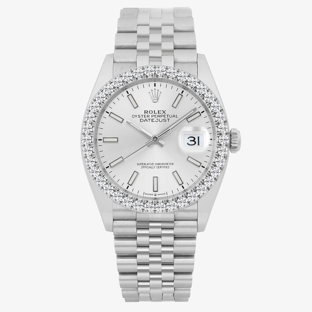 3 ctw Round Lab Grown Diamond  Rolex Watch