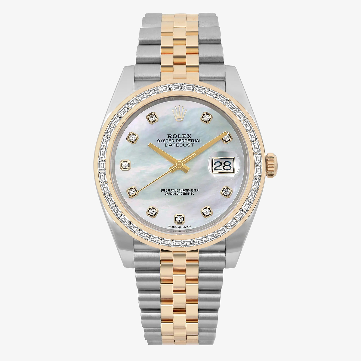 2 7/8 ctw Trapezoid Lab Grown Diamond  Rolex Watch