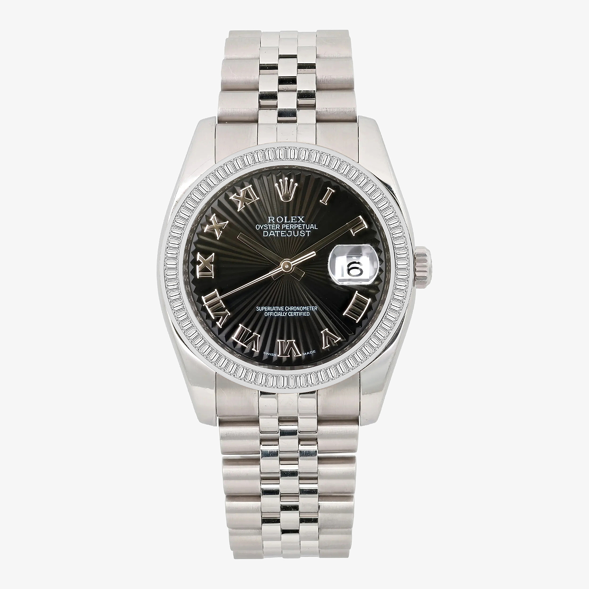 3 ctw Baguette Lab Grown Diamond  Rolex Watch