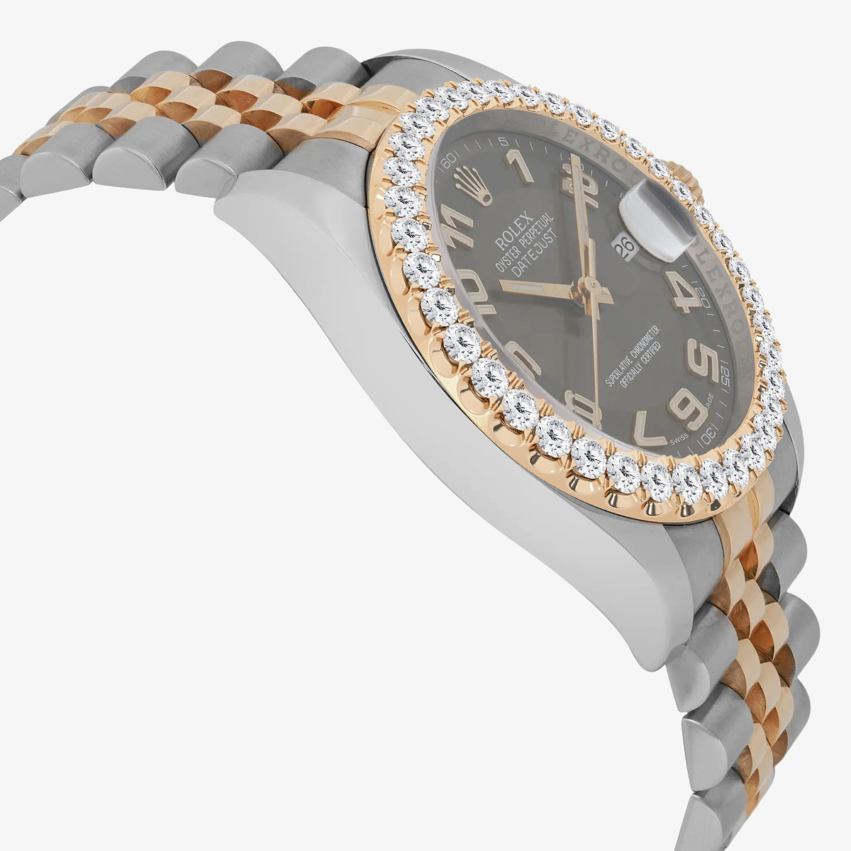 Additional Image 3 for  3 ctw Round Lab Grown Diamond  Rolex Watch