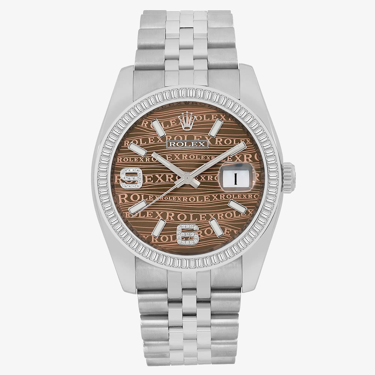 3 ctw Baguette Lab Grown Diamond  Rolex Watch