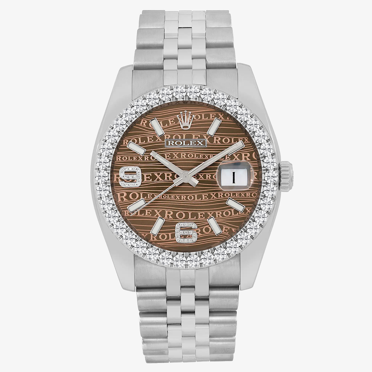 3 ctw Round Lab Grown Diamond  Rolex Watch