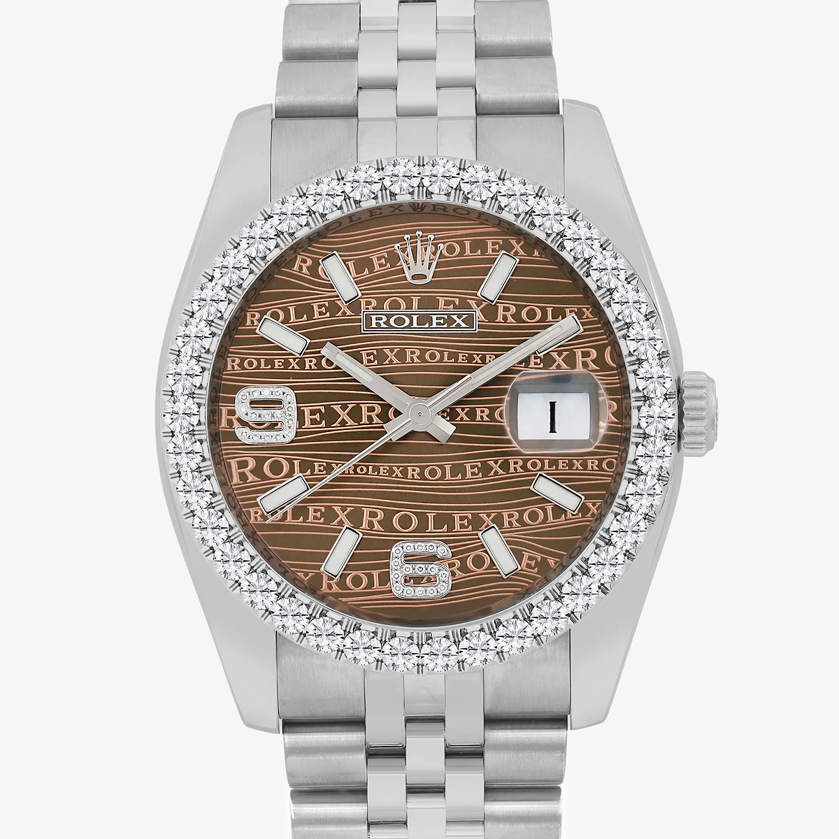 Additional Image 1 for  3 ctw Round Lab Grown Diamond  Rolex Watch