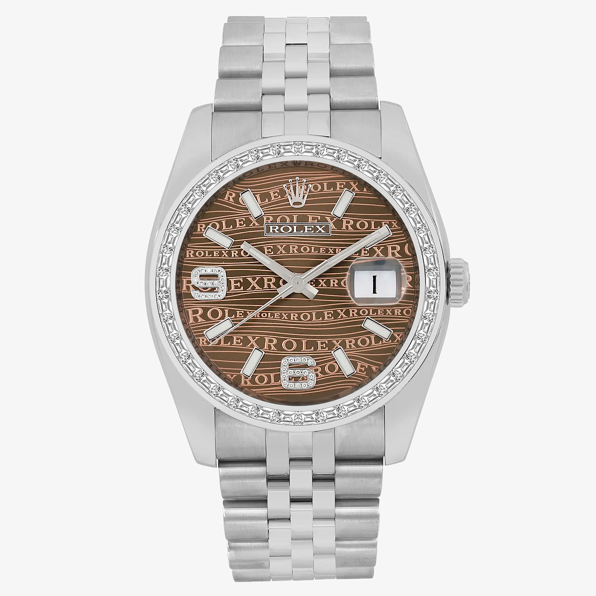 2 2/3 ctw Trapezoid Lab Grown Diamond  Rolex Watch