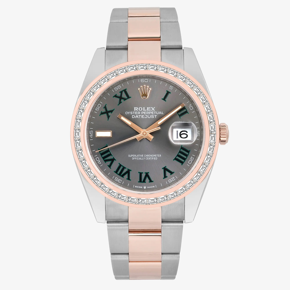 2 7/8 ctw Trapezoid Lab Grown Diamond  Rolex Watch