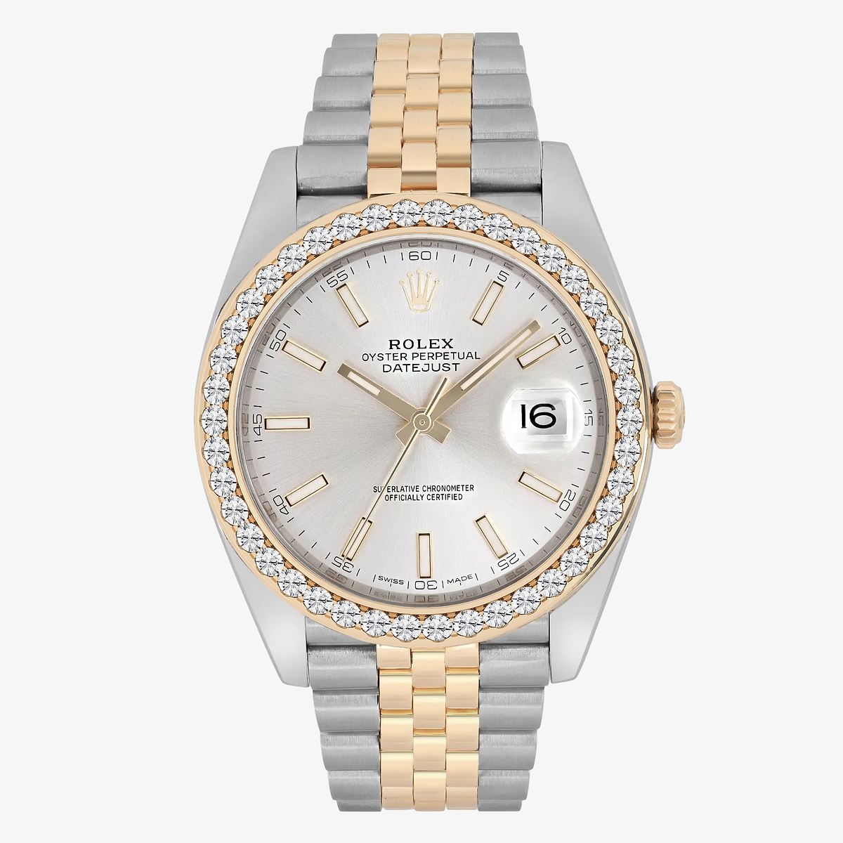 3 ctw Round Lab Grown Diamond  Rolex Watch