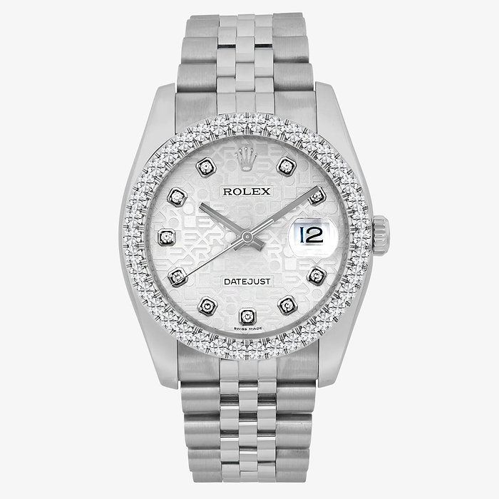 Rolex Datejust 36mm - 3 ctw Round Lab Grown Diamond  Rolex Watch