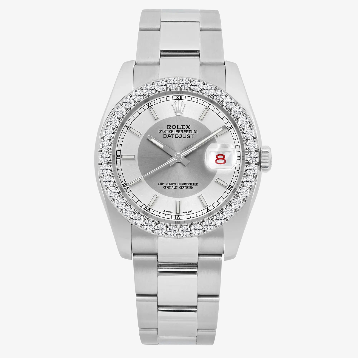 3 ctw Round Lab Grown Diamond  Rolex Watch