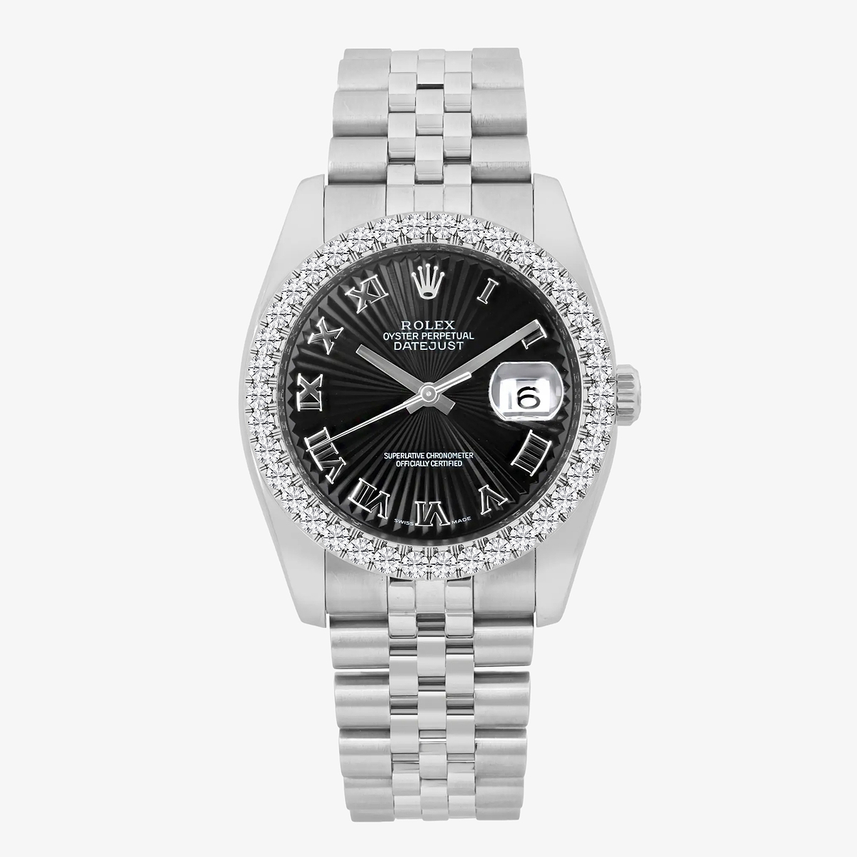 3 ctw Baguette Lab Grown Diamond  Rolex Watch