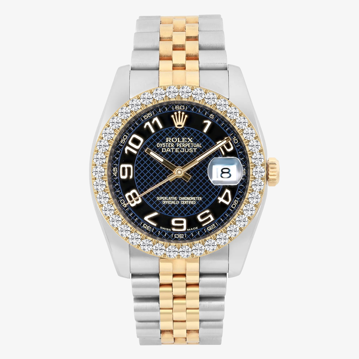 3 ctw Round Lab Grown Diamond  Rolex Watch