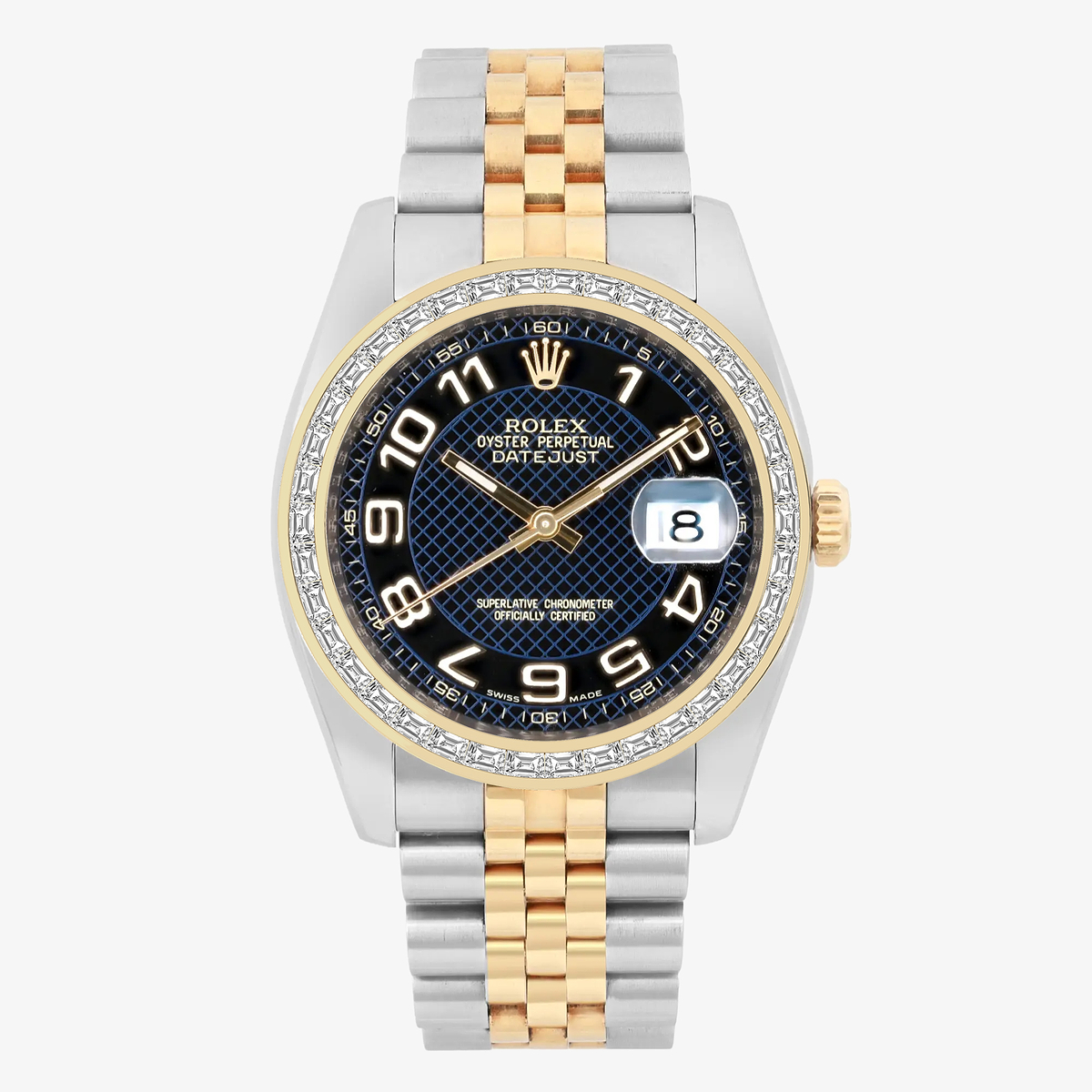 2 2/3 ctw Trapezoid Lab Grown Diamond  Rolex Watch