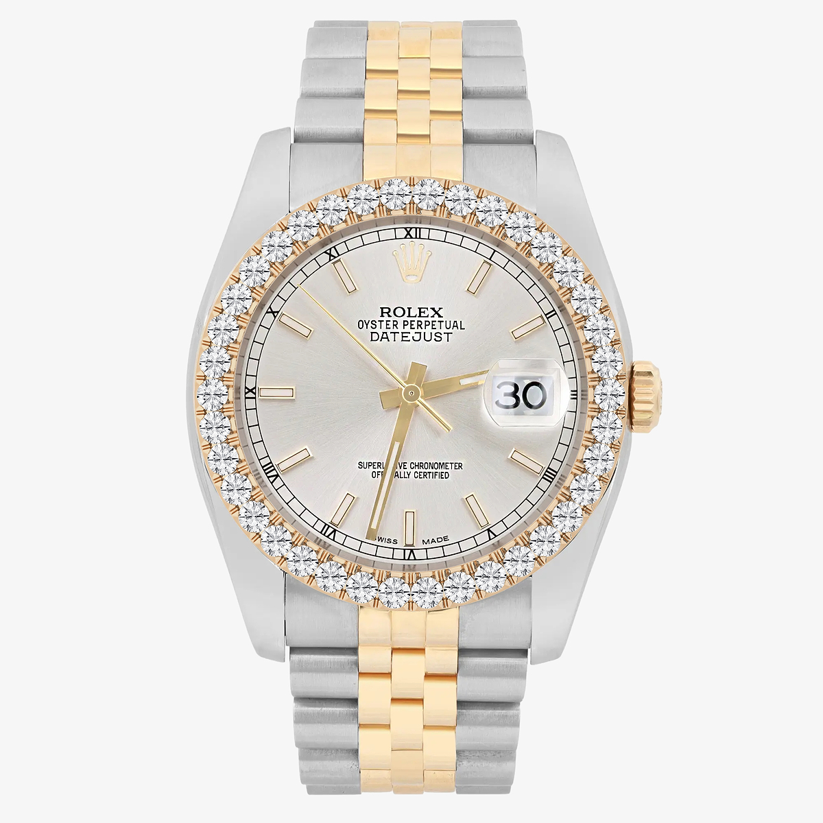 3 ctw Round Lab Grown Diamond  Rolex Watch