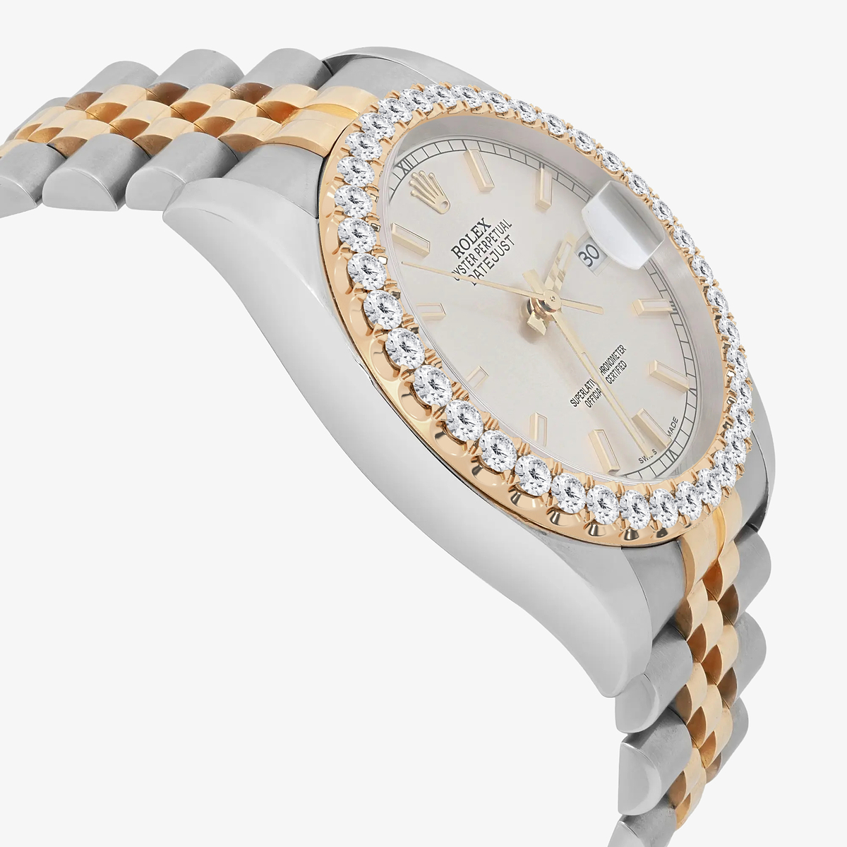 Additional Image 3 for  3 ctw Round Lab Grown Diamond  Rolex Watch