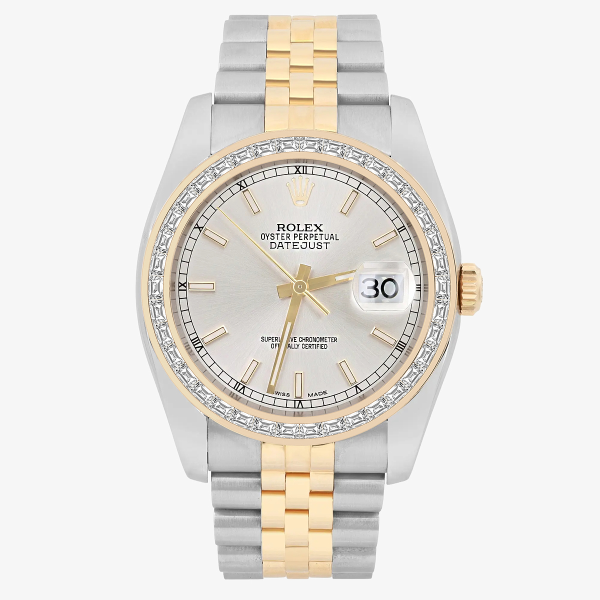 2 2/3 ctw Trapezoid Lab Grown Diamond  Rolex Watch