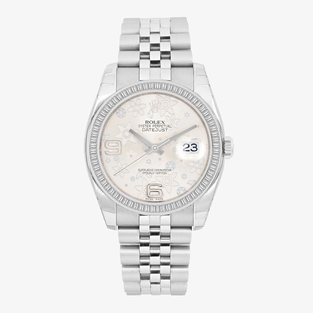 3 ctw Baguette Lab Grown Diamond  Rolex Watch