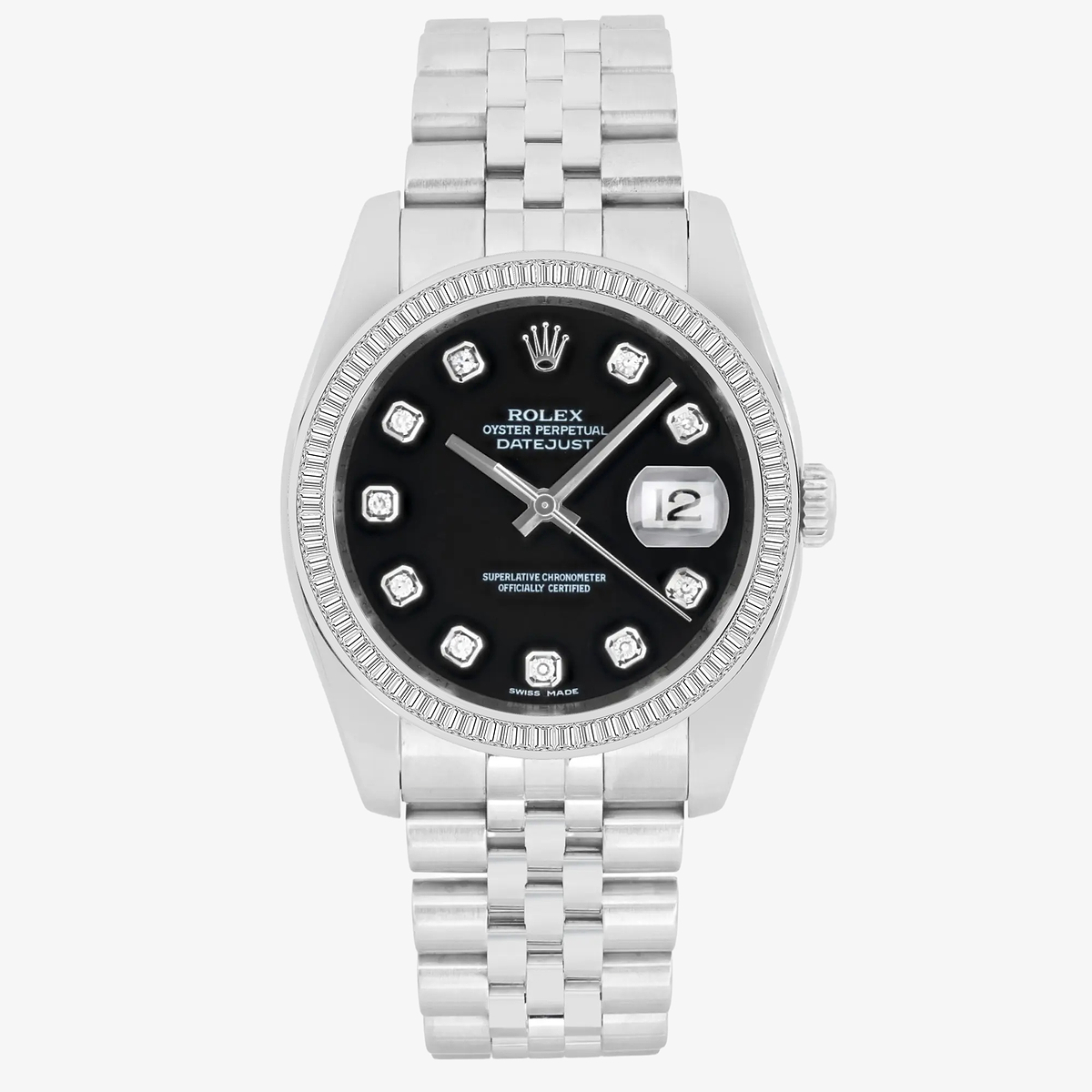 3 ctw Baguette Lab Grown Diamond  Rolex Watch