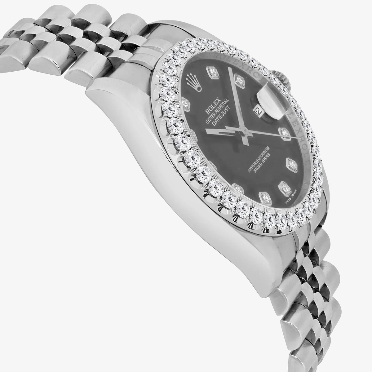 Additional Image 3 for  3 ctw Round Lab Grown Diamond  Rolex Watch