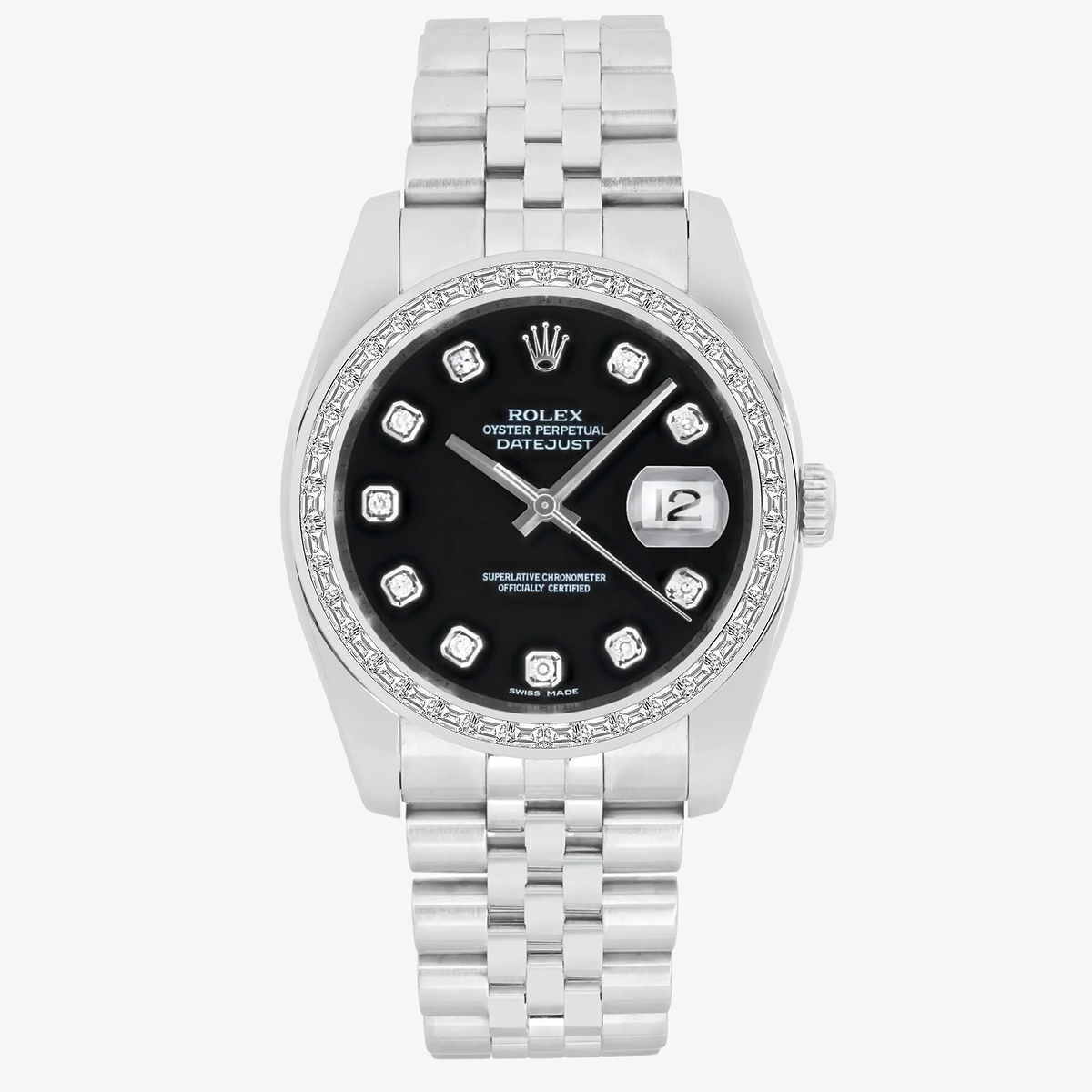 2 2/3 ctw Trapezoid Lab Grown Diamond  Rolex Watch
